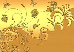 Flourish Garden Layered Background Yellow