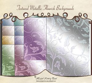 Textured Metallic Flourish Backgrounds