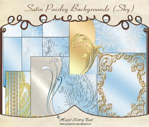 Satin Paisley Backgrounds (sky)