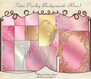 Satin Paisley Backgrounds (rose)