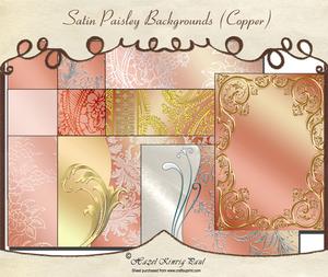 Satin Paisley Backgrounds (copper)