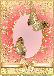 Golden Butterfly Card Front