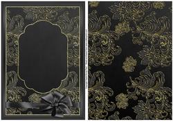 Rich Baroque Background & Card Front - Black