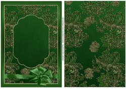 Rich Baroque Background & Card Front - Green