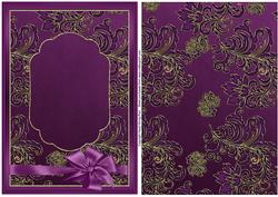 Rich Baroque Background & Card Front - Purple