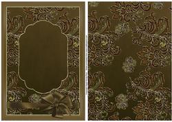 Rich Baroque Background & Card Front - Chocolate