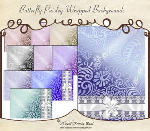 Butterfly Paisley Wrapped Backgrounds