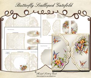 Butterfly Scalloped Gatefold