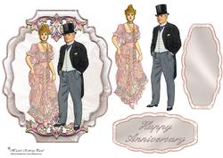 Vintage Anniversary Card Front