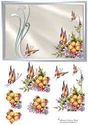 Butterfly Garden Decoupage Card Front