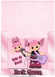 Rock Girls Column Fold Card