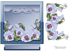 Blue Pansy Delight Card Front