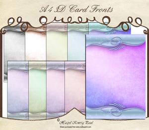 A4 3D Card Fronts