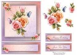3D Roses Easel Card