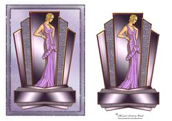 Art Deco Card Front & Topper