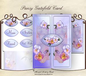 Pansy Gate-fold Card