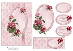 Geranium Large Easel or Quick Card