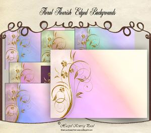 Floral Flourish Edged Backgrounds