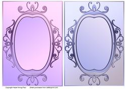 Two Framed Card Fronts