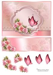 Dream Roses Decoupage Easel