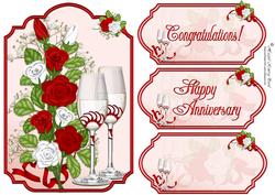 Ruby Wedding Card Front/topper