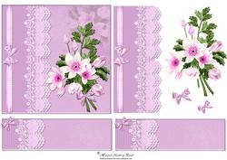 Lace Edged Flower Card