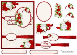 Ruby Romance Layered Card Front/topper