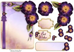 Over the Edge Floral Decoupage Card Front/topper
