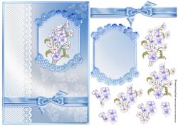 Field Flowers & Lace Decoupage Card Front/topper