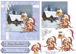 Snow Days Decoupage Card Front/topper