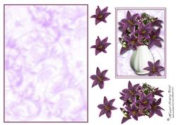 Vase of Lillies Card