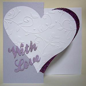 Dual Heart Fold Back Card