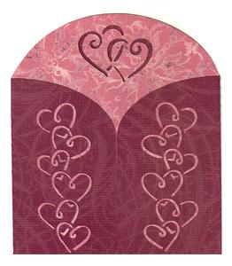 Stencilled Hearts Gatefold Card