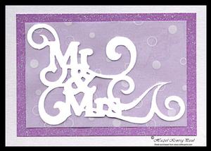 Mr & Mrs Word Art Scroll