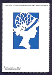 Lady In Hat Silhouette Card- 01