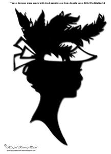 Lady In Hat Silhouette Topper - 07