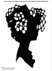 Lady In Hat Silhouette Topper - 10