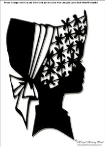 Lady In Hat Silhouette Topper - 11