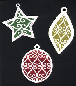 Set Of 3 Filigree Baubles
