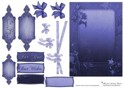 Embroidered Blue Special Occasion Card
