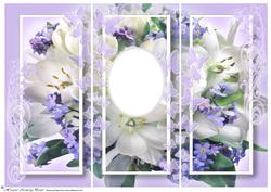 Floral Trifold Panel Card