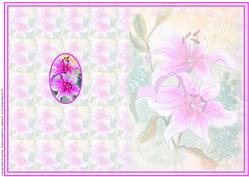 Watercolour Lilies Insert