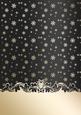 Golden Snowflakes Christmas Card Front (black)
