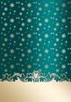 Golden Snowflakes Christmas Card Front (jade)