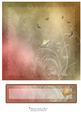 8" Butterfly Grunge Card Front & Text Plate #4