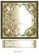 8" Art Nouveau Card Front with Text Plate (sepia)