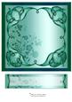 8" Art Nouveau Card Front with Text Plate (soft Green)