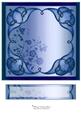 8" Art Nouveau Card Front with Text Plate (royal)