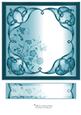 8" Art Nouveau Card Front with Text Plate (glowing Jade)