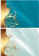Golden Flourish Satin Backgrounds (jade & Sky)